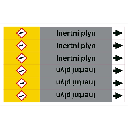 Značení potrubí ISO 20560, inertní plyn